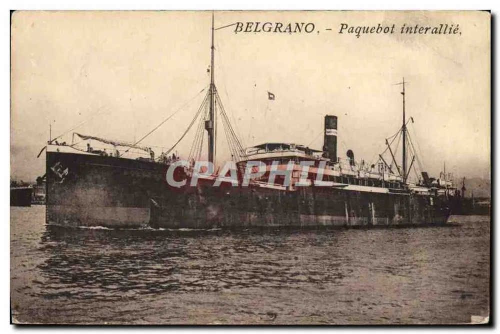 Belgrano — Navio interaliado — editor não visível - Frente