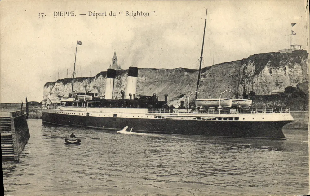 Dieppe — Abfahrt des "Brighton" - Vorderseite