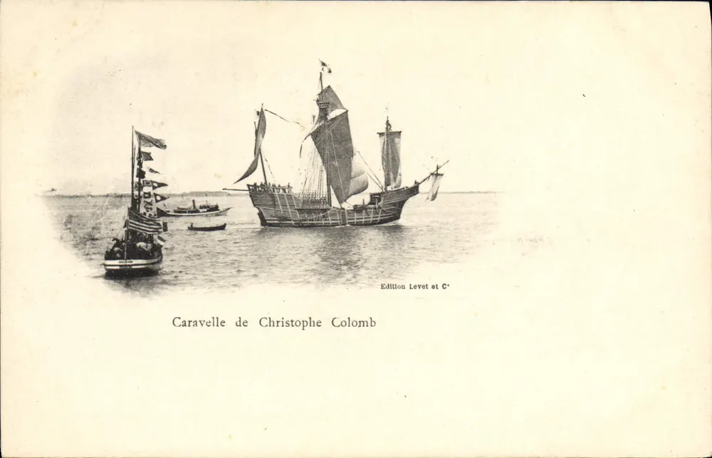 Caravela de Cristóvão Colombo — Edição Levet et C° - Frente