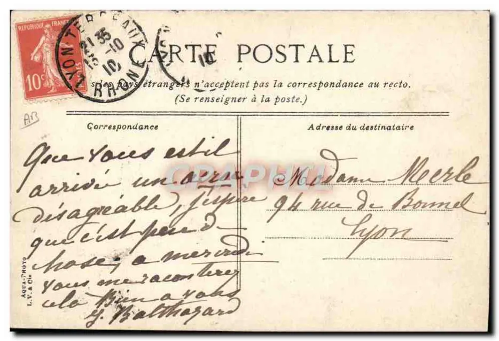 Marseille - Der Transsibirische « Crimée » am Hafen einlaufend — Verlag L.V. & Ch. - Rückseite