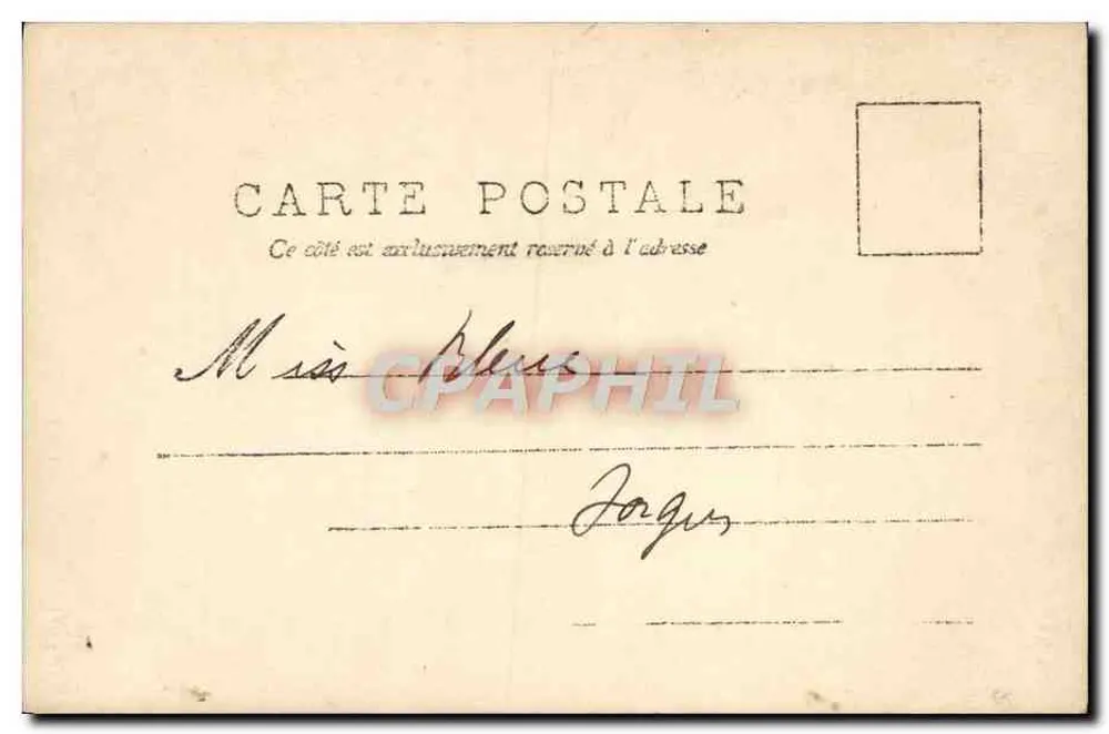 Paar auf der Bühne — Gedruckter Text und Signatur AS — R.P.I. Nr. 4 - Rückseite