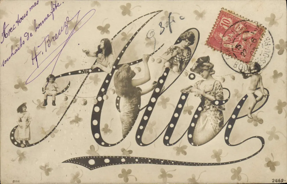 Alice — Carte postale decorativa com personagens — BINK n°2469 - Frente