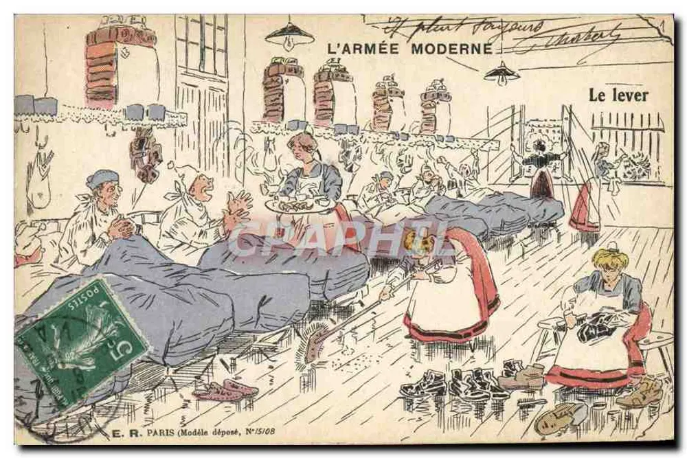 A ARMADA MODERNA — O despertar — E.R. PARIS (Modelo depositado, N°15108) - Frente
