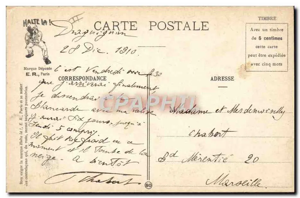 A ARMADA MODERNA — o amor e o tabaco — No Salão de Recepção — E.R. PARIS (Modelo Depositado) - Verso