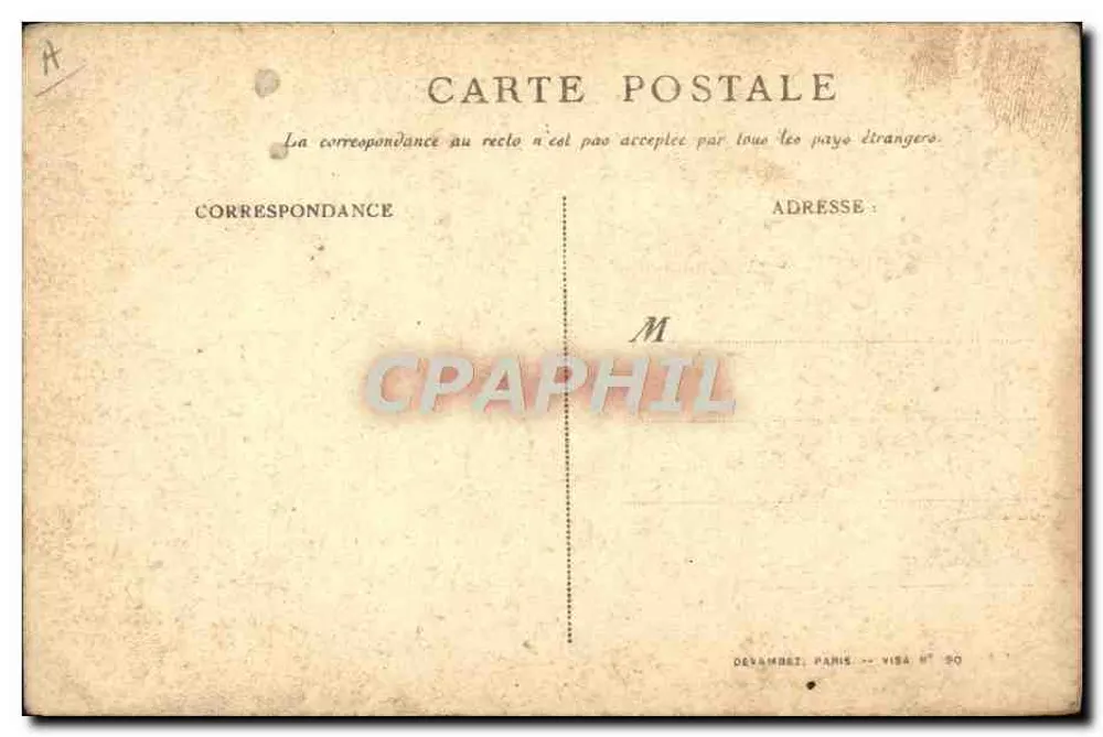Soldat in Aktion — Slogan 'On les aura !' — Devambiez, Paris, Visa n° 30 - Rückseite