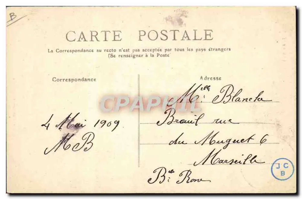 Os Pirineus — Trajes Ossalais — MPTE n°2579 - Verso