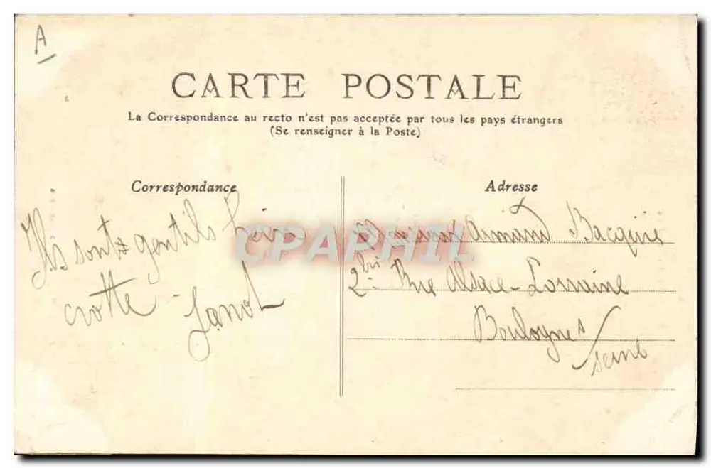 Jovens Ossalois — Os Pirineus — MTTL n°2592 - Verso