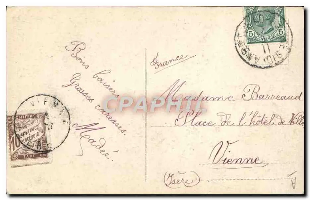 Le Prince de Piémont — portrait en tenue de marin — éditeur FOT. TOPPO, n° 1503 - Rewers