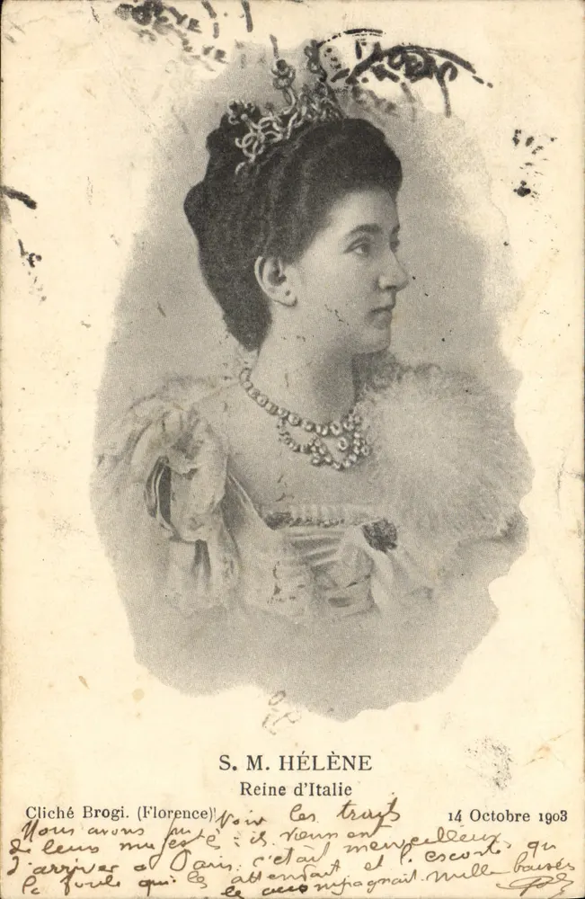 S.M. HÉLÈNE — Reine d'Italie — Cliché Brogi (Florence) - Frente