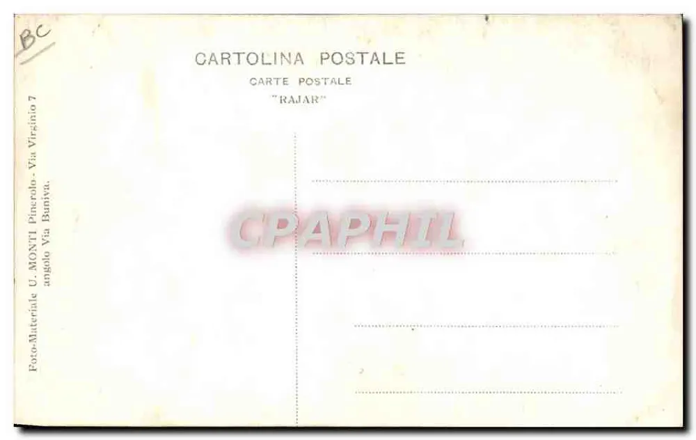 Militärische Zeremonie — Bäumepflanzung — Verlag U. Monti, Pinerolo - Rückseite