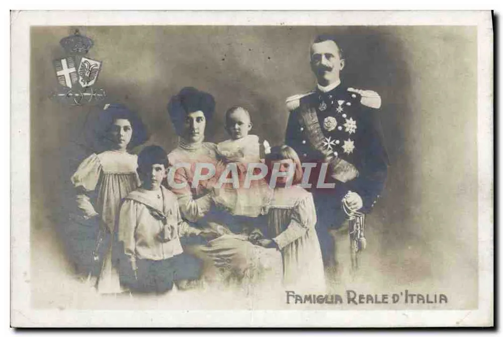 Königliche Familie Italiens — offizielle Fotografie — unbekannter Verleger - Vorderseite