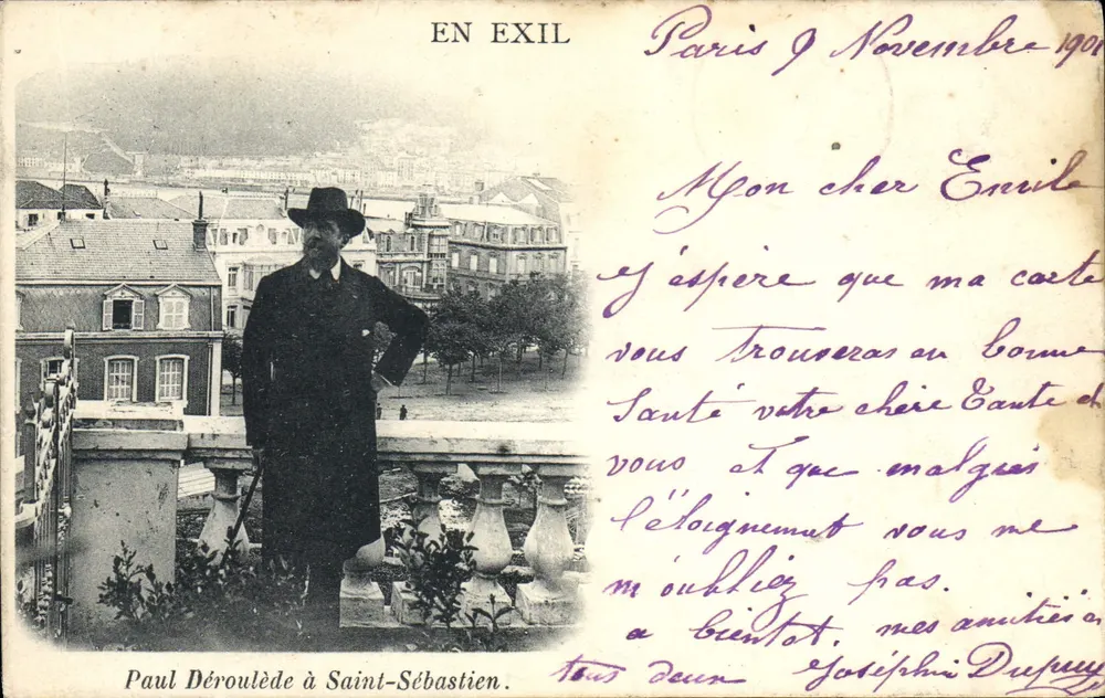 Paul Déroulède in Saint-Sébastien — In Exil — Paul Déroulède in Saint-Sébastien. - Vorderseite