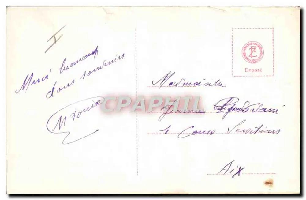 Kind Cupido mit einer Storch — Studiofoto — Verlag R. 7056 - Rückseite