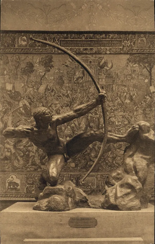 Héraklès arqueiro — escultura de Bourdelle — Edição NELUS, n° 566 - Frente