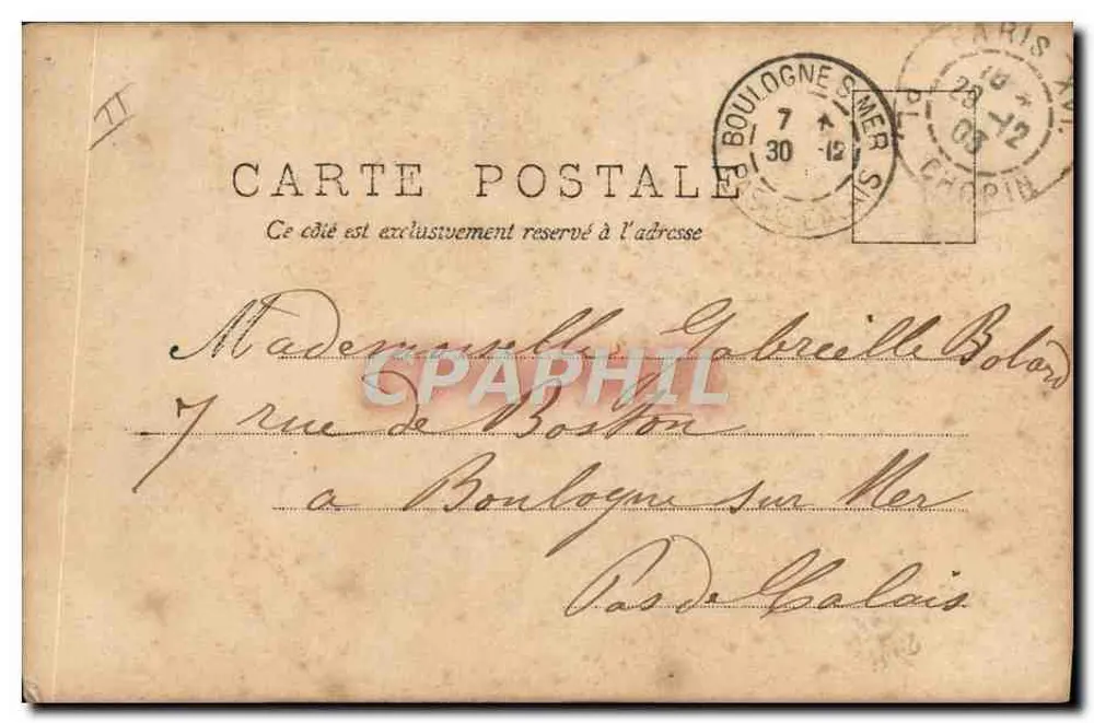 Petite fille en costume de Diane — scène de studio — éditeur A.P.I. et n° IV.Hiver. - Rewers