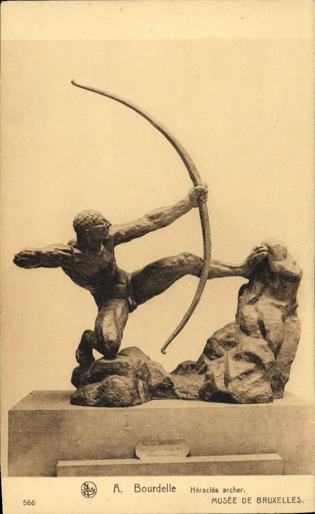 Herakles boogschutter - beeldhouwwerk van A. Bourdelle - Museum van Brussel - Voorkant