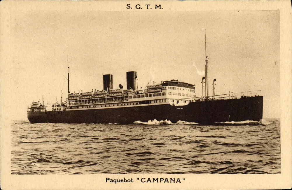 Navio "CAMPANA" — S.G.T.M. — Sociedade Geral de Transportes Marítimos - Frente