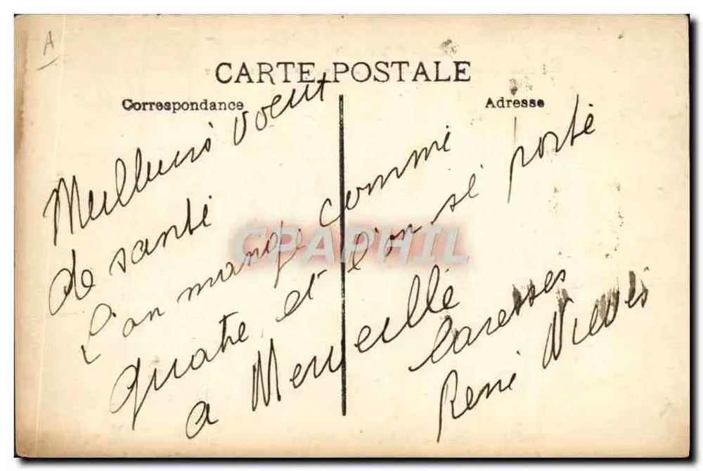 Chantilly — Dampfschiff der Messageries Maritimes auf hoher See — Verlag nicht sichtbar - Rückseite