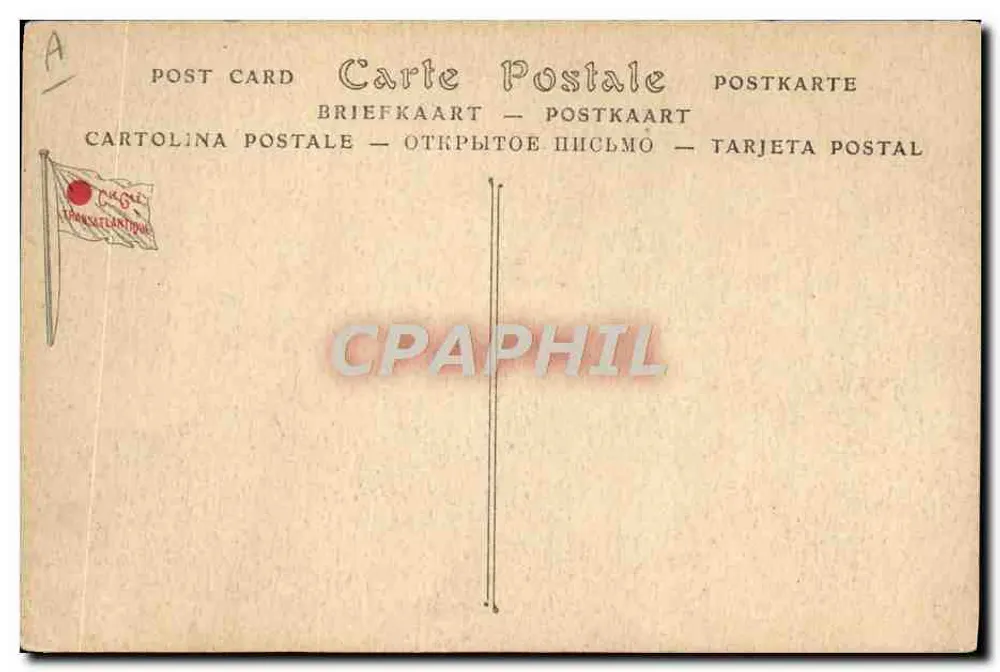 Paquebote « Carthage » — Compagnie Générale Transatlantique — ND Phot. - Verso