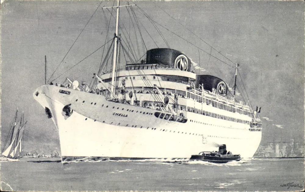 Kreuzer CHIELLA — Compagnie de Navigation Paquet — Internationale Ausstellung von Paris 1937 - Vorderseite