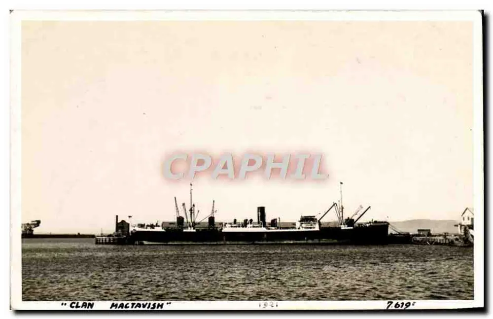 Clan Maltavish — navio a vapor — L.T. Dunn, Brixham, n° 7.619 - Frente