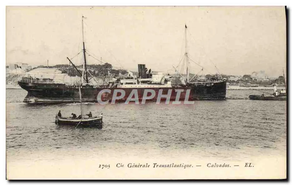 Cie Générale Transatlantique — Calvados — EL. — Nr. 1705 - Vorderseite