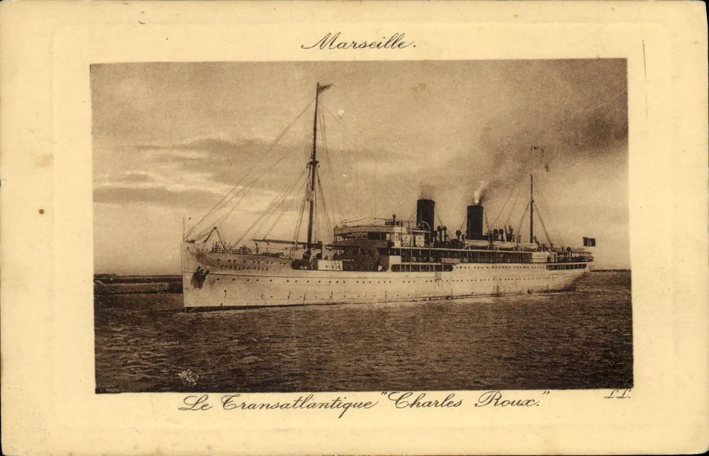 Der Transatlantische Dampfer "Charles Roux" — Marseille — L.L. - Vorderseite