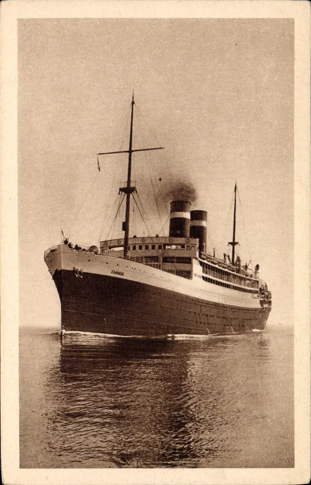 Navio de passageiros « Canada » — Compagnie Générale de Navigation, Cyp. Fabre — editor R. Aud, n° R561 - Frente
