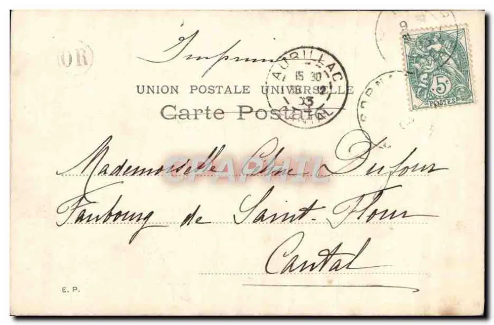 Die Adoption — Lassen Sie uns sein Haar flechten — Imprimerie de la Union Postale Universelle, n°7 - Rückseite