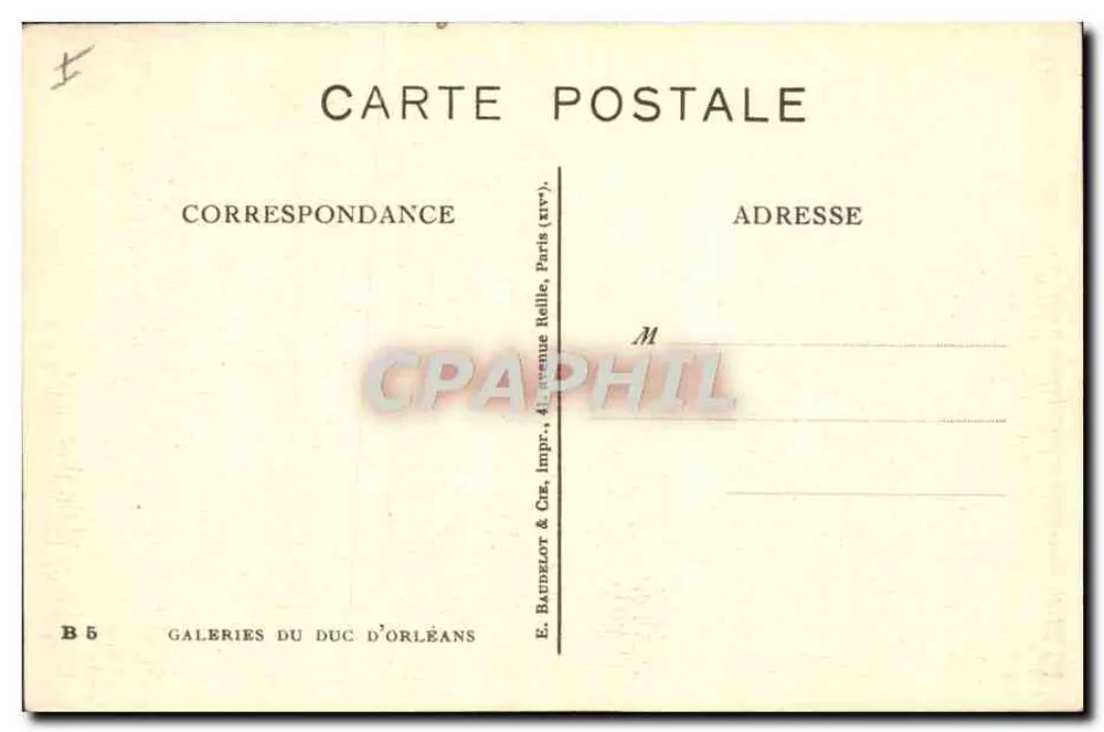 Löwen in der Savanne — bergiges Landschaft — Galeries du Duc d'Orléans, Paris - Rückseite