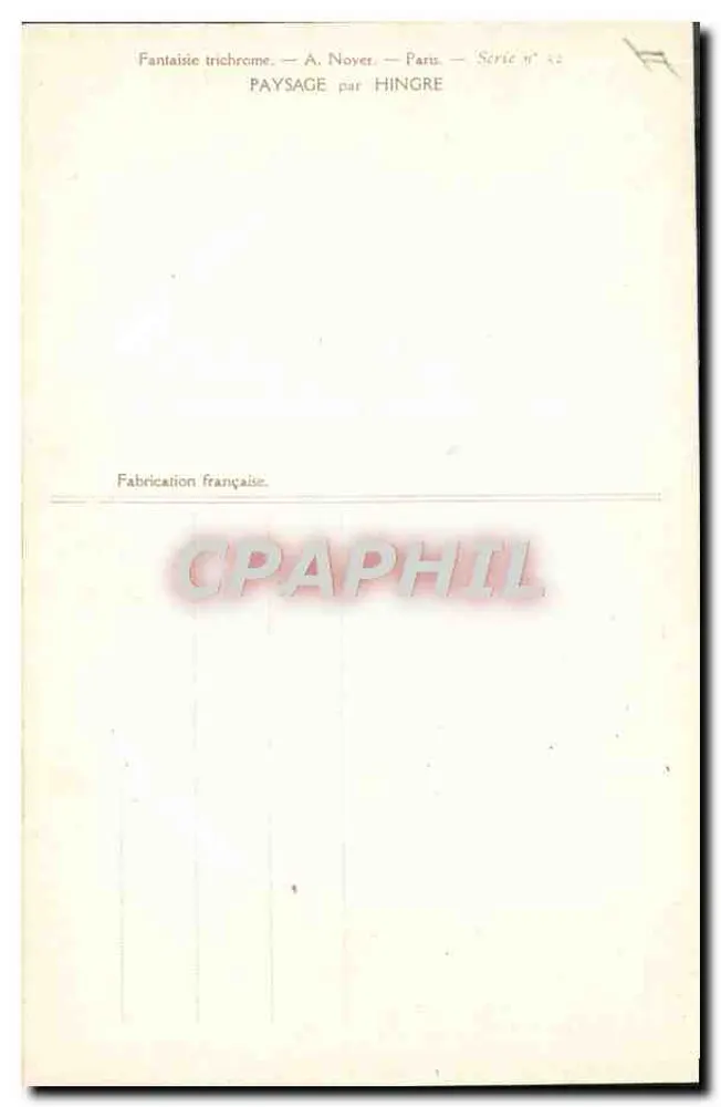 Meereslandschaft — Fischer und Schiffe — A. Noyer, Paris, Serie n° 52 - Rückseite
