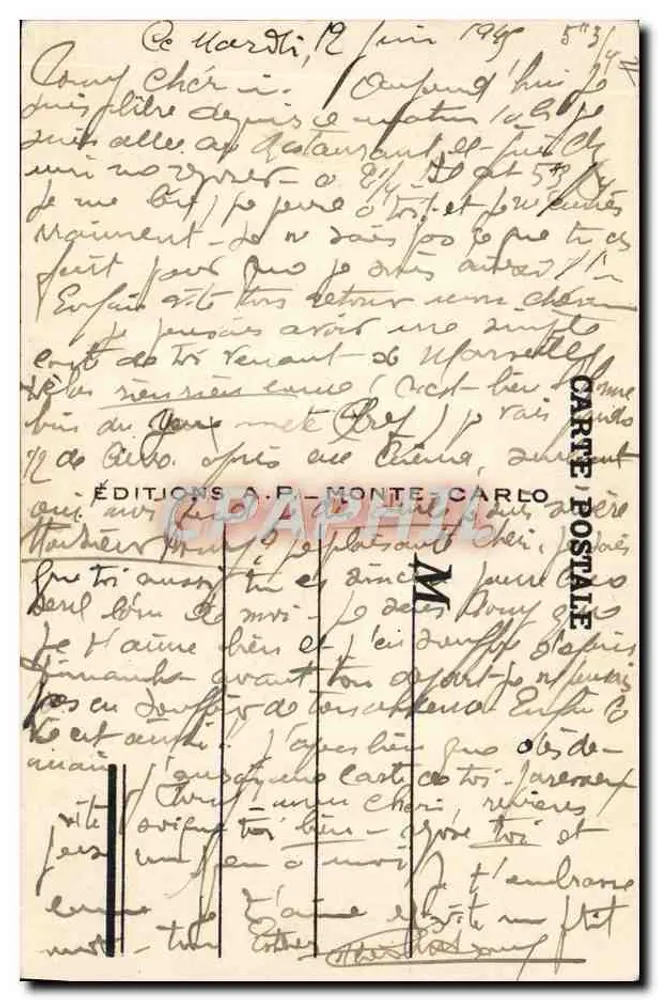 Flirt "Côte d'Azur" — Editions A.P. Monte-Carlo, n° 143 - Rückseite