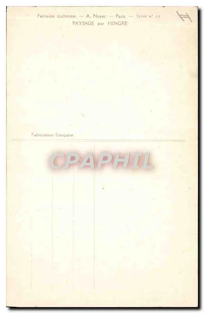 Landschaft — A. Noyer — Paris — Serie Nr. 52 - Rückseite