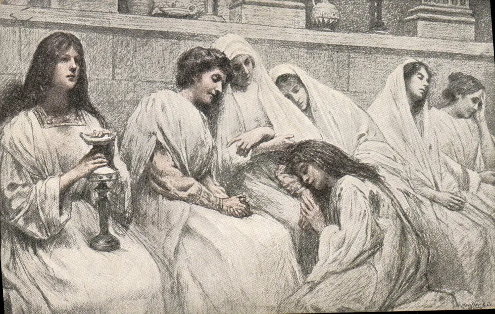 Die zehn Jungfrauen — Eugène Burnand — Verlag A. Ruegg-Koch, Zürich - Vorderseite