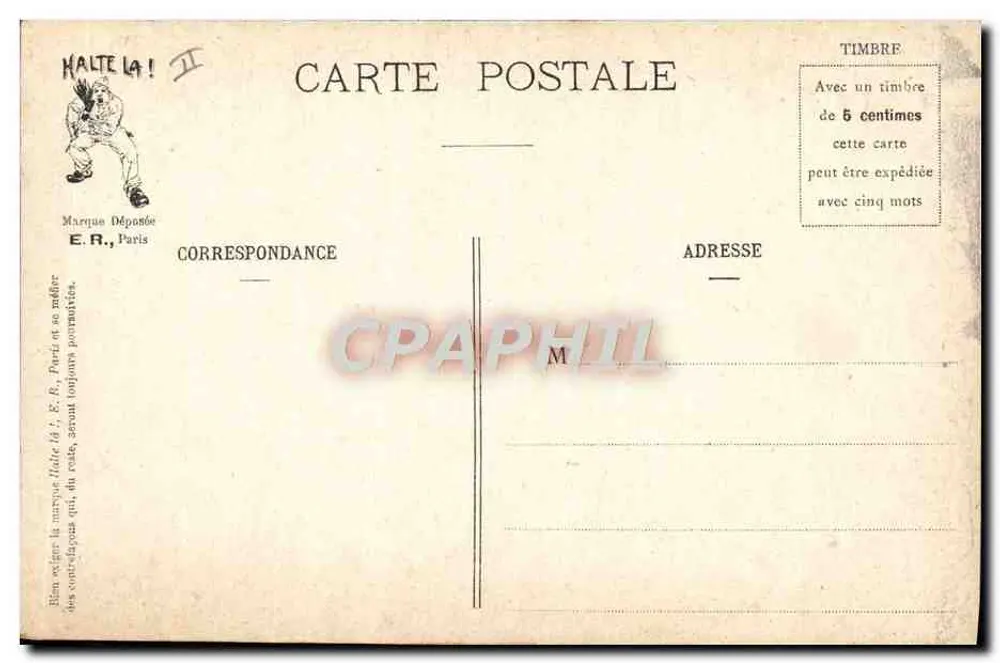 Im Sanitätszimmer — Eine Fotosektion — Militärszenen, E.R., Paris, Modell angemeldet N° 15351 - Rückseite