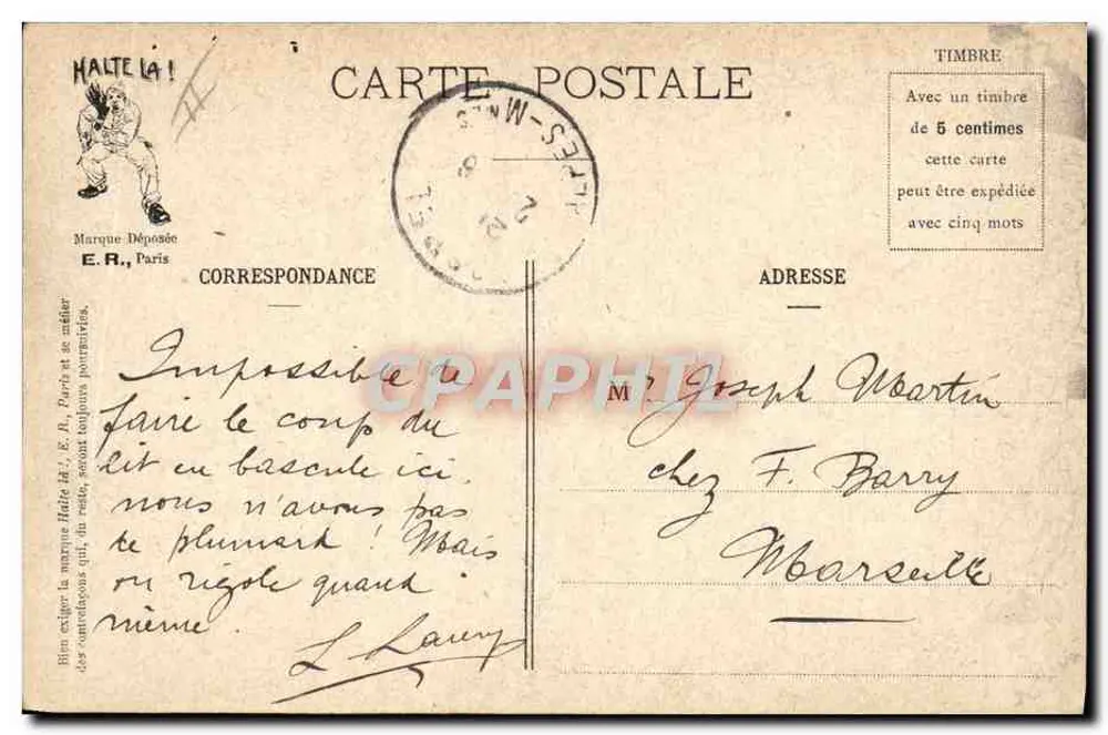 Cenas militares — Em inclinação — E.R., Paris - Verso