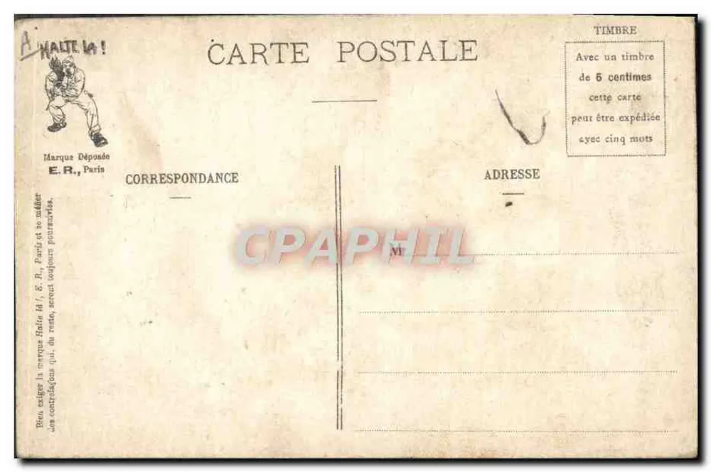 Manövrieren der Ankerleine — Vorsichtig, Jungs!!! — Unsere tapferen Matrosen - E.R. Paris, Modell angemeldet n° 92 - Rückseite