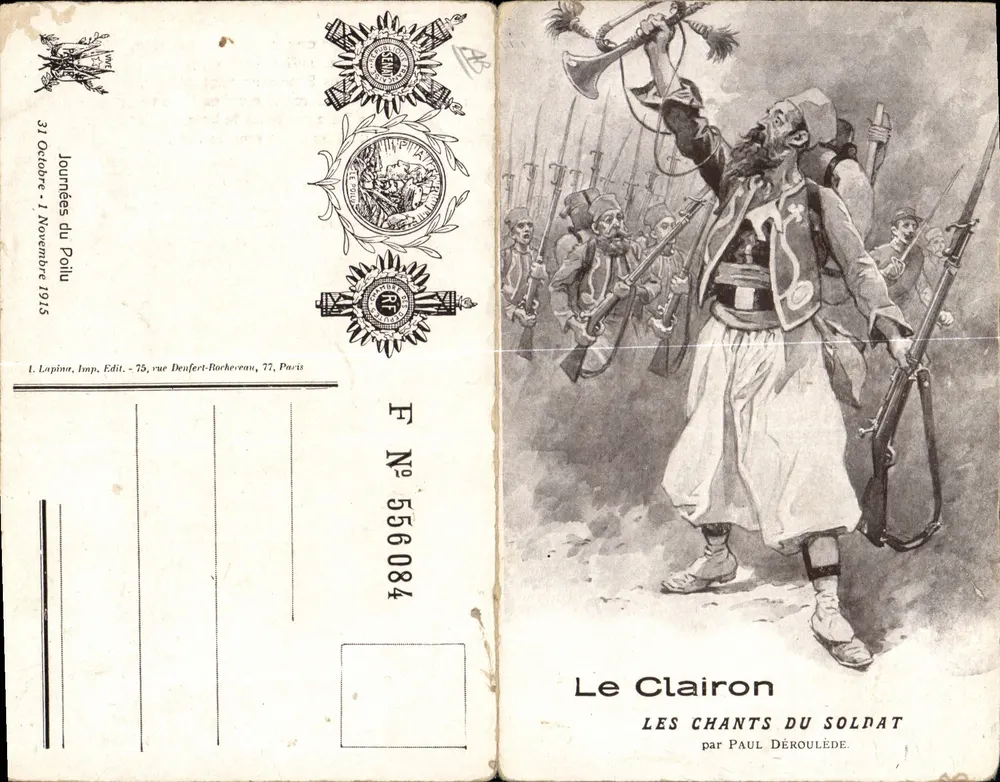 Le Clairon — Les Chants du Soldat — von Paul Déroulède - Vorderseite