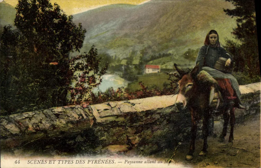 Camponesa indo ao mercado — Cenas e tipos dos Pirineus — n°44 - Frente