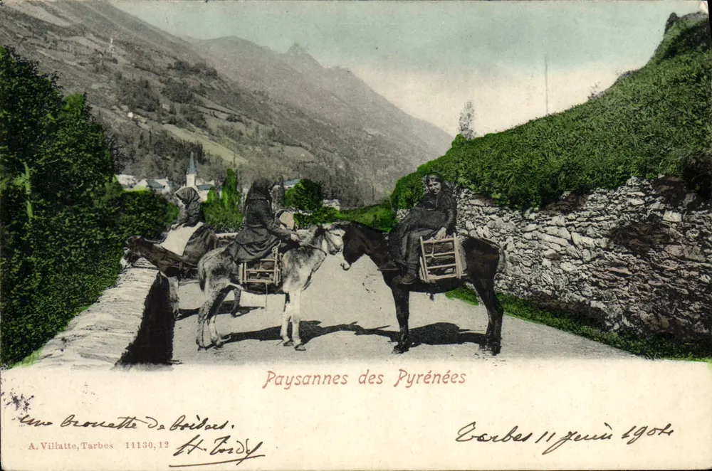 Camponesas das Pirineus — A. Vilhatte, Tarbes, n° 11130, 12 — editor A. Vilhatte, Tarbes - Frente