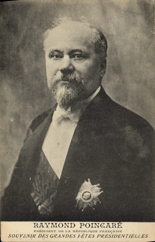 Raymond Poincaré — Präsident der Französischen Republik — Erinnerung an die großen Präsidentenfeiern - Vorderseite