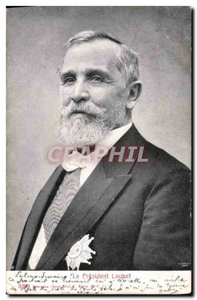 Präsident Loubet — offizielles Portrait — Atelier Chot & Bayer, Terni - Vorderseite