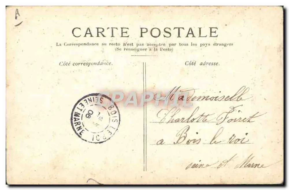 Fallières — Presidente da República — Eleito em 17 de Janeiro de 1906 - Verso