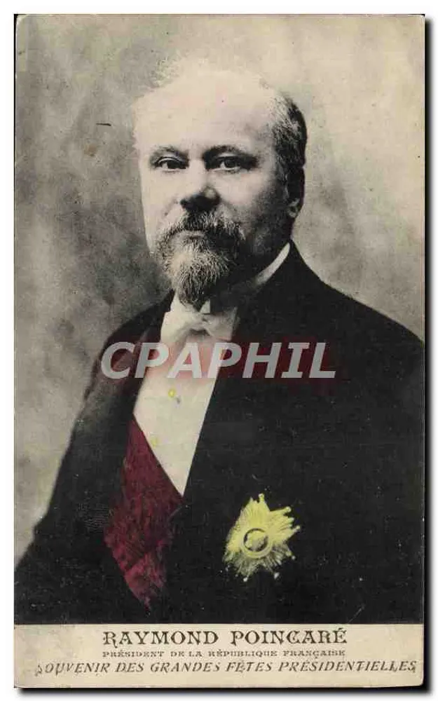 Raymond Poincaré — Präsident der Französischen Republik — Erinnerung an die großen Präsidentenfeiern - Vorderseite