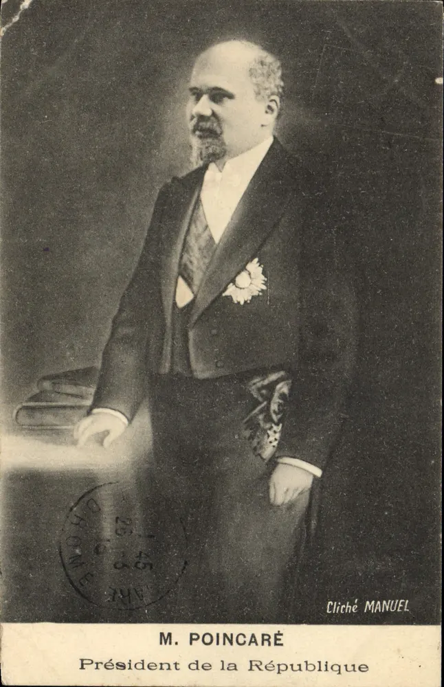 Herr Poincaré — Präsident der Republik — Cliché MANUEL - Vorderseite