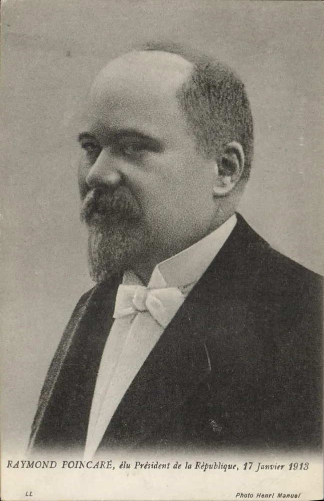 Raymond Poincaré, zum Präsidenten der Republik gewählt — Foto Henri Manuel, 17. Januar 1913 - Vorderseite