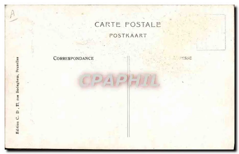 M. Poincaré — Präsident der Französischen Republik — J. De Guerlo, Brüssel - Rückseite