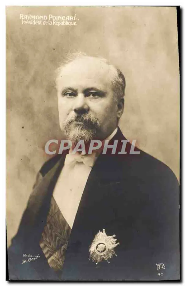 Raymond Poincaré — Präsident der Republik — Photo A. Bert, n°40 - Vorderseite