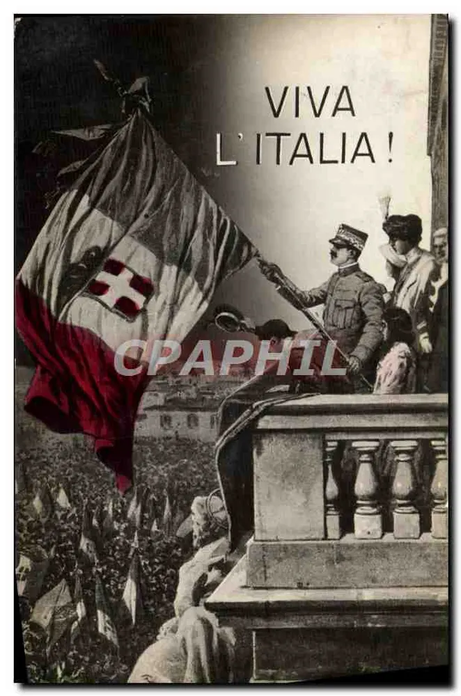 Manifestação italiana — Viva a Itália! — editora desconhecida, número de série não visível - Frente