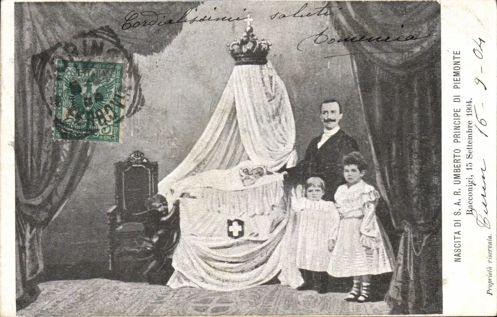 Geburt von S.A.R. Umberto Prinz von Piemont — 15. September 1904 — Baccofigi - Vorderseite